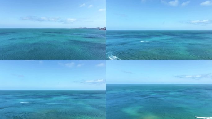 航拍大海-平静海面空镜头