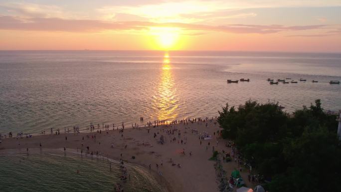 唯美海边日落场景