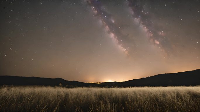 星空银河延时唯美空镜背景素材