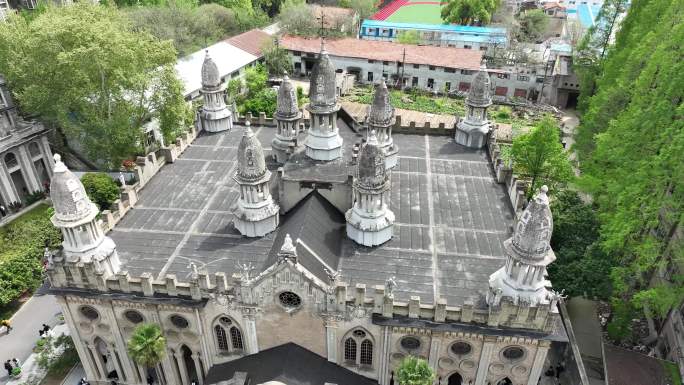 原片-武汉古德寺古德禅寺佛寺寺庙古德茅蓬