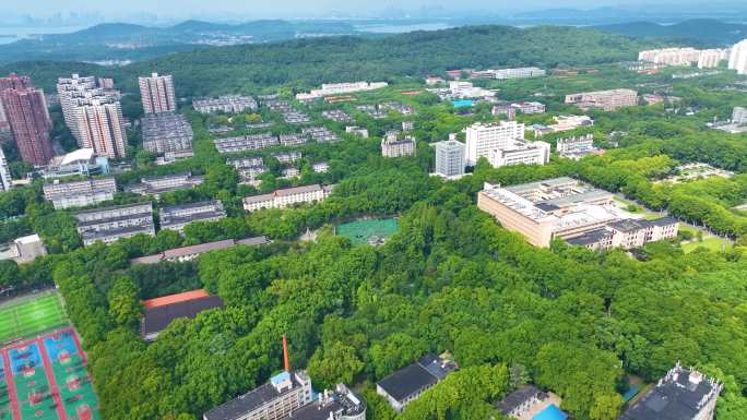 湖北武汉洪山区珞瑜路华中科技大学航拍校园