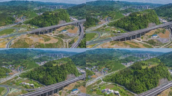 【正版原创实拍】武陵山区高速公路航拍延时