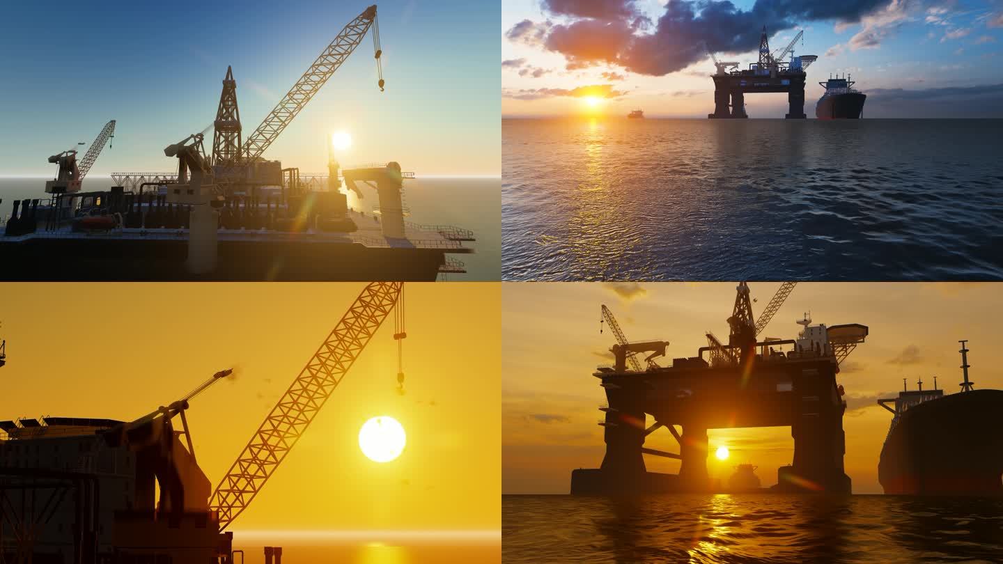 海上钻井平台油气勘探和能源开采