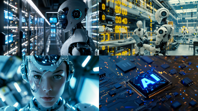 AI人工智能数字人机器人科技芯片大数据