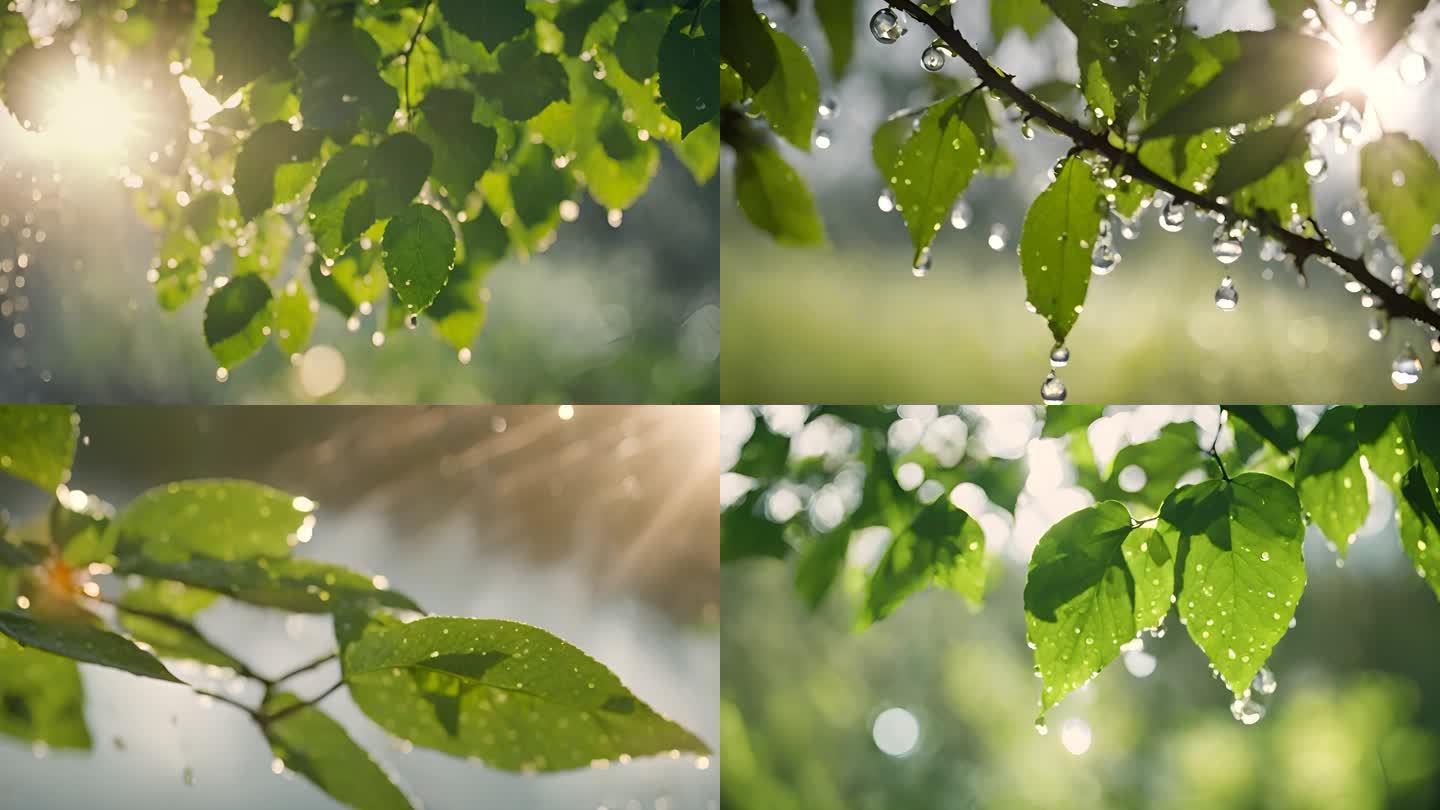 水滴雨露 唯美雨后大自然