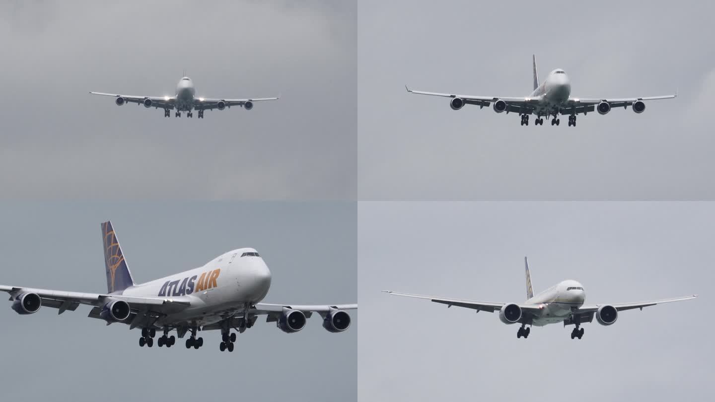 邮政波音777货机和阿特拉斯全货机降落