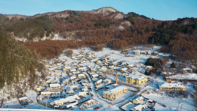 横道河子冬季航拍