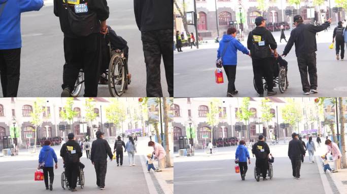 残疾人轮椅，关爱老人