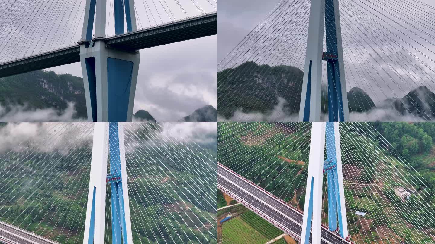 航拍贵州黔南平塘特大桥