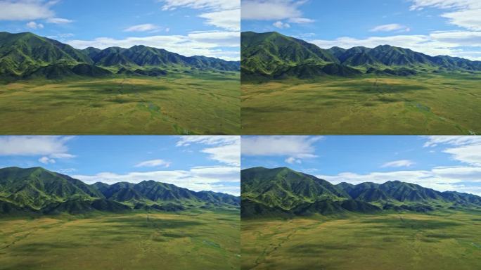 直升机航拍新疆伊利大草原