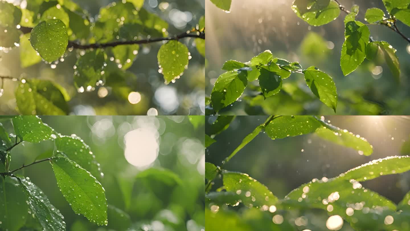 雨后的植物