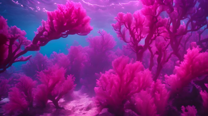 海底中的海带海藻