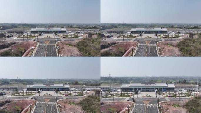 自贡市沿滩区高铁站航拍