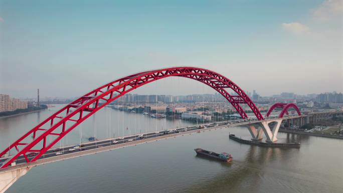 广州珠江新光大桥航拍