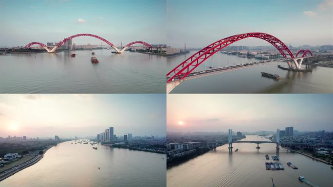 广州珠江新光大桥航拍