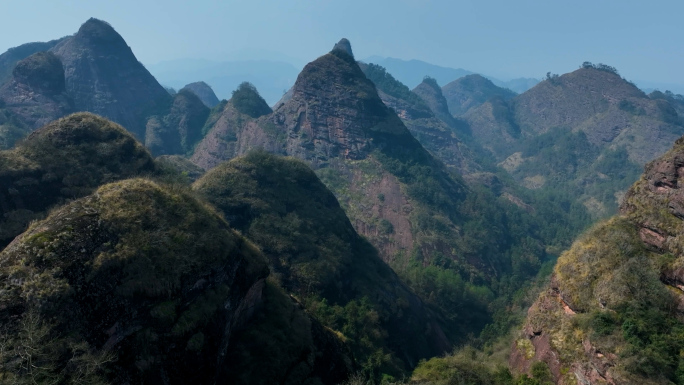 金华九峰山风光航拍