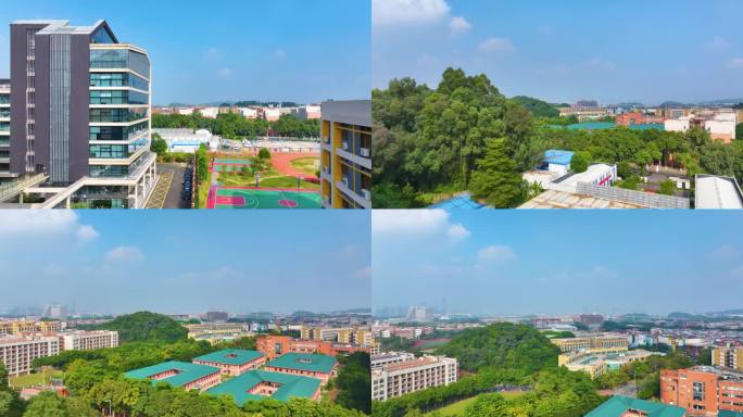 广州大学城航拍校园广州番禺区广东城市风景