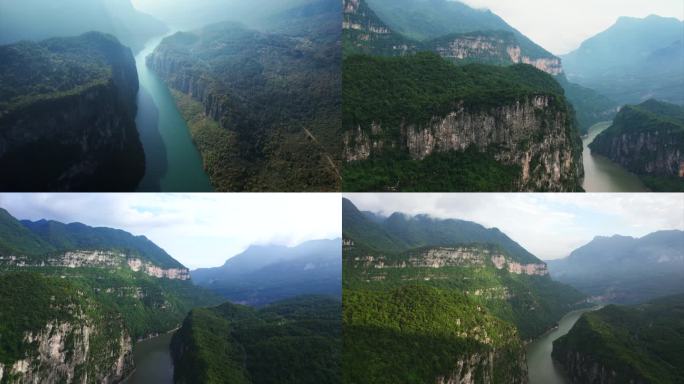 四川绵阳江油涪江六峡航拍自然美景4k