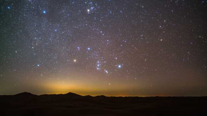 8K内蒙古腾格里沙漠星空