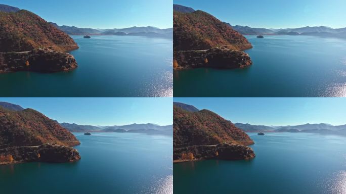 云南泸沽湖航拍