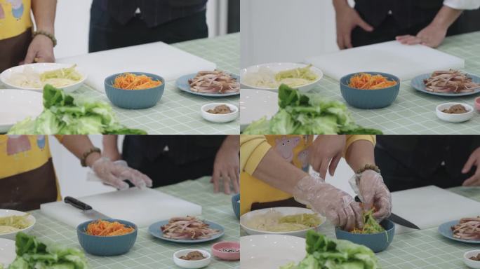 美食节目烹饪教学菜品制作厨师讲解实拍素材