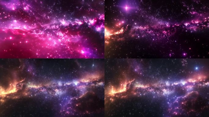宇宙穿梭片头和宇宙银河星空星系片头