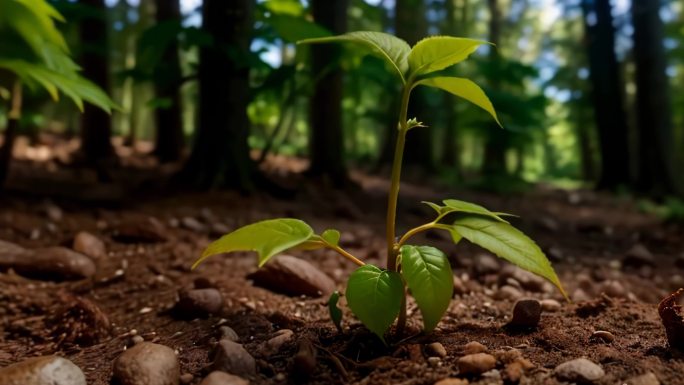 植物生长 生根发芽希望萌芽绿色希望