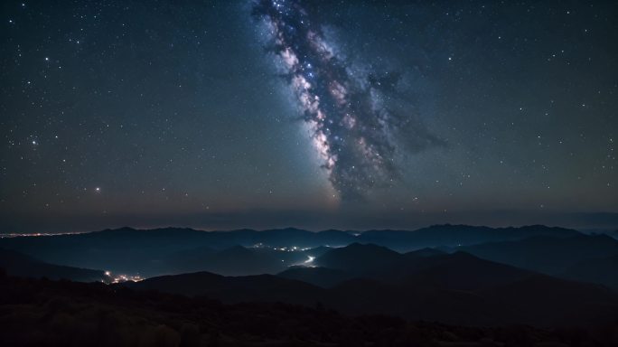 星空银河延时唯美空镜背景素材