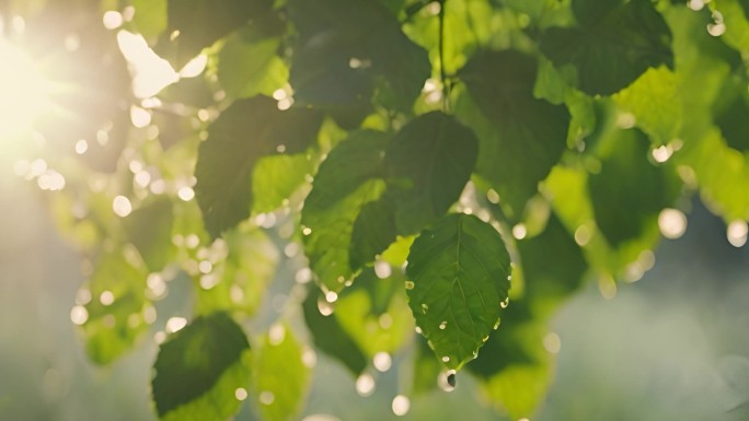 植物在阳光下 谷雨