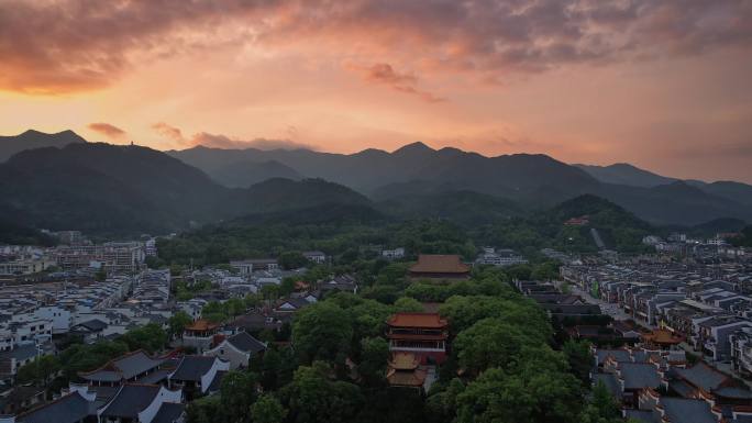 南岳大庙日落