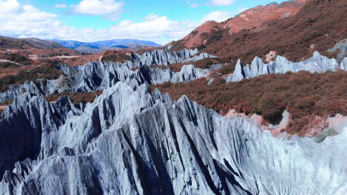 航拍川西墨石公园