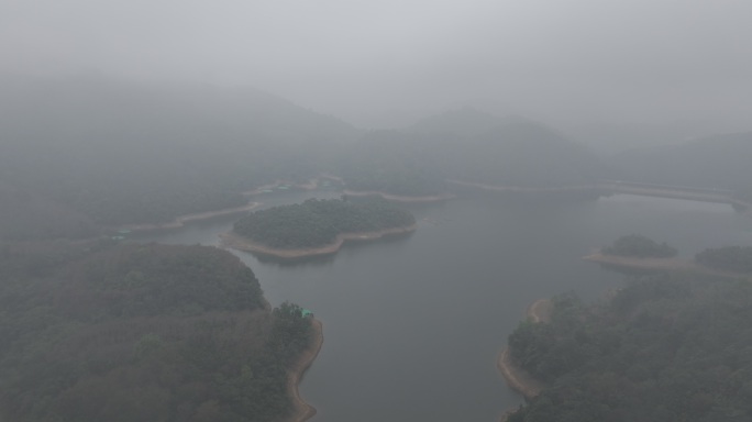 4K-Log-航拍海南琼中百花岭水库