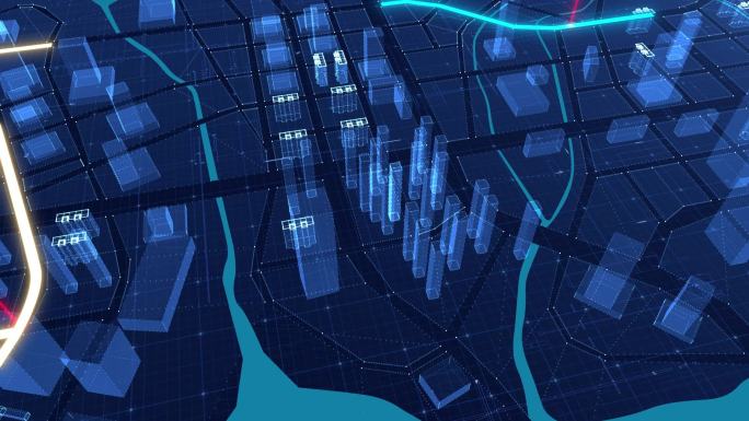 城市地图科技感标注
