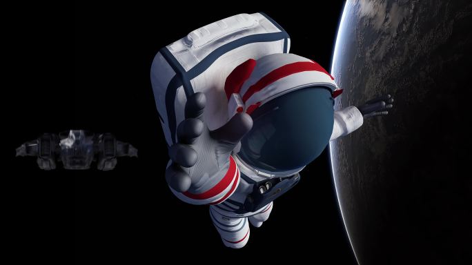 祼眼3D宇航员地球飞船太空人21比9