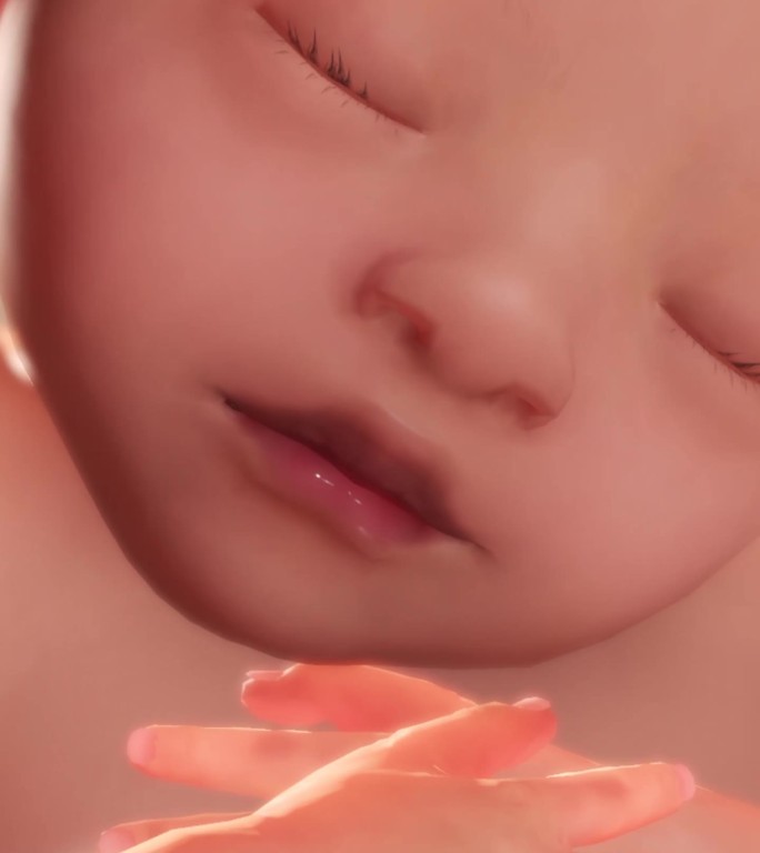 胚胎发育过程35周保护性脂肪牙苞脸颊