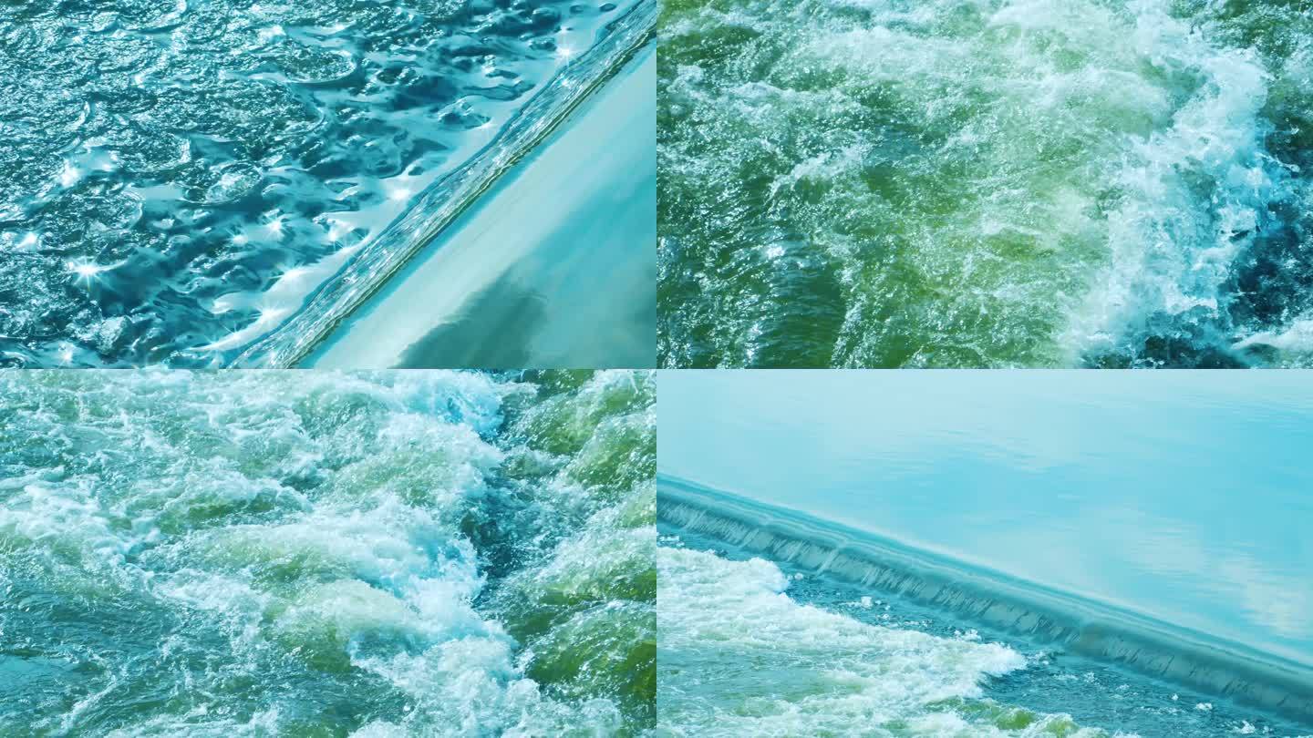河水水面波涛视频素材