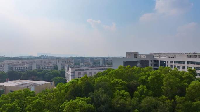 广州大学城航拍校园广东广州番禺区城市风景