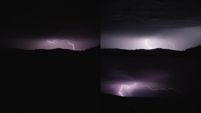 狂风暴雨前夕电闪雷鸣乌云翻滚暴风雨4K