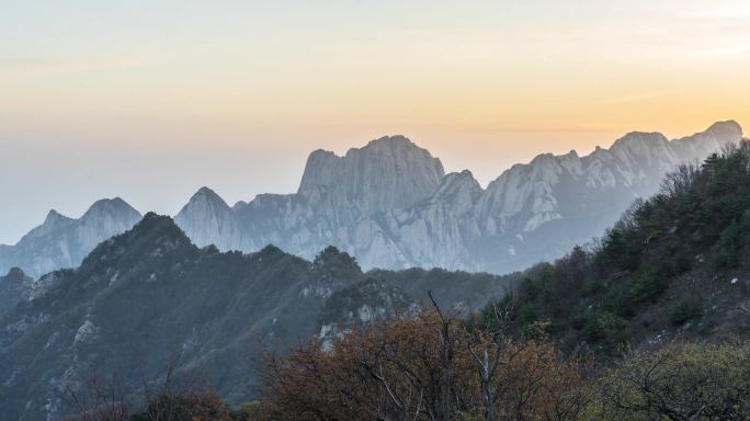 华山日出延时摄影