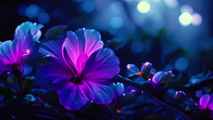 紫荆花盛开花朵春风摇曳绿叶相衬色彩缤纷2