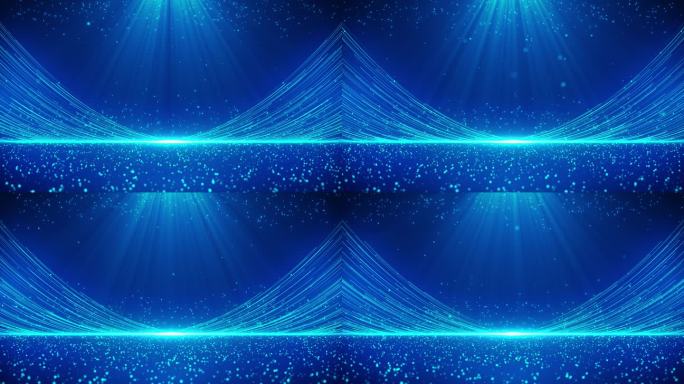 蓝色科技光线粒子背景AE模板