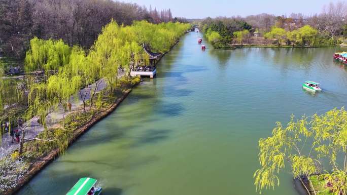 扬州市邗江区瘦西湖风景名胜区航拍江南水乡