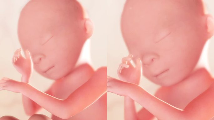 胚胎发育过程21周睫毛眉毛皮肤皱纹成型