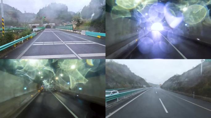 雨雪天贵州高速行车第一视角