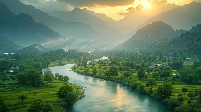 ai素材ai中国大好山河美丽自然景观