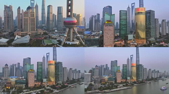 上海航拍 冬日上海 长镜头可做变速、延时