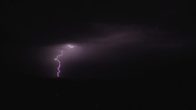 狂风暴雨前夕电闪雷鸣乌云翻滚暴风雨4K