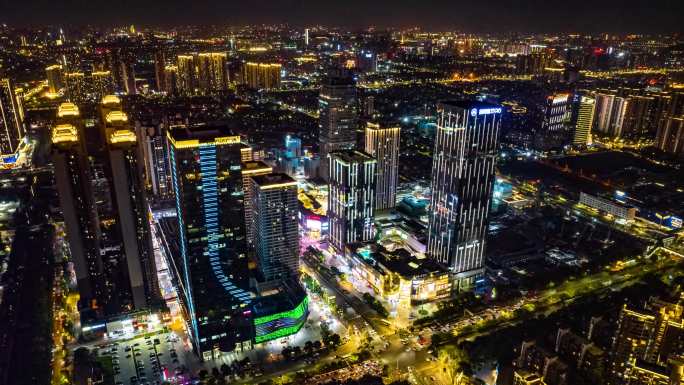 佛山南海万达商圈夜景延时 桂澜路万达广场