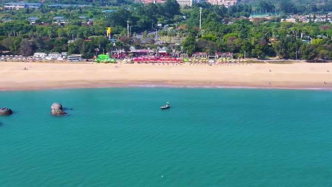 东海大海海边海水海浪沙滩海滩航拍风景唯美