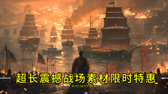 中国古代战场战争战火千军万马攻城战船对决